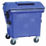 Kontener z tworzywa na papier z zamkiem