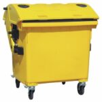 Kontener z tworzywa na plastik z zamkiem