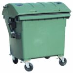 Kontener z tworzywa na szkło z zamkiem