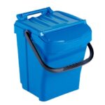 Kosz na odpady z pokrywą 40L niebieski