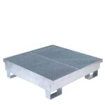 Paleta wyłapująca na 4 beczki - ocynkowana