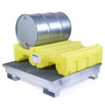 Paleta wyłapująca na 4 beczki - ocynkowana