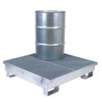 Paleta wyłapująca na 4 beczki - ocynkowana