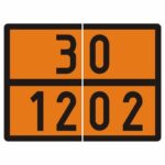 Składana tablica z wybitymi numerami ADR 30/1202