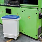 Składane wieko do pojemnika na odpady, szare