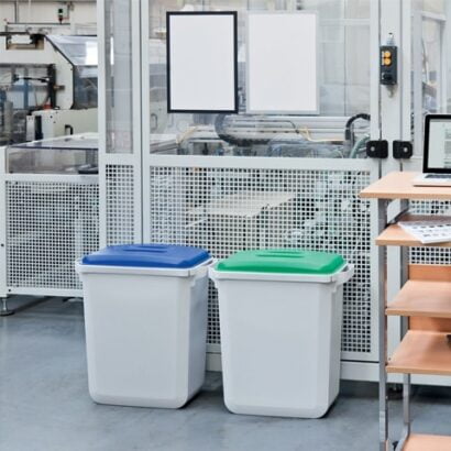 Składane wieko do pojemnika na odpady, szare