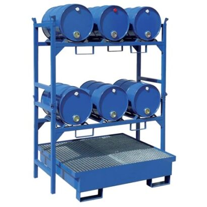 Stalowy stojak na trzy beczki 60l