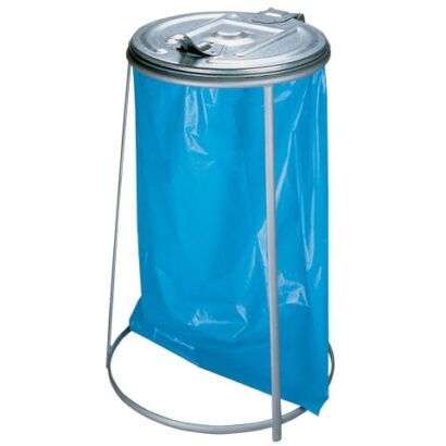 Stojak na worek z metalowym wiekiem