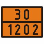 Tablica z wybitymi numerami ADR 30/1202