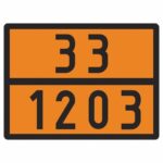 Tablica z wybitymi numerami ADR 33/1203