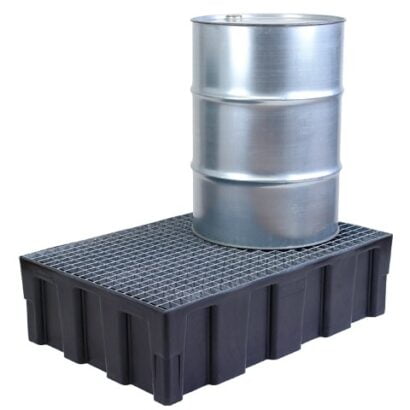 Wanna wyłapująca polietylenowa na 2 beczki, ocynkowany ruszt