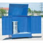 Zabudowana paleta na 2 beczki