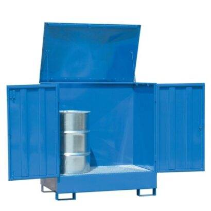 Zabudowana paleta na 2 beczki