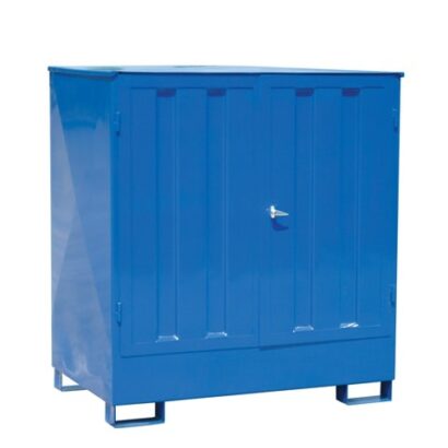 Zabudowana paleta na 2 beczki