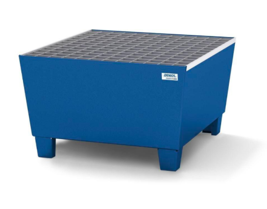 Niska wanna wyłapująca pod 1 beczkę, lakierowana, z rusztem