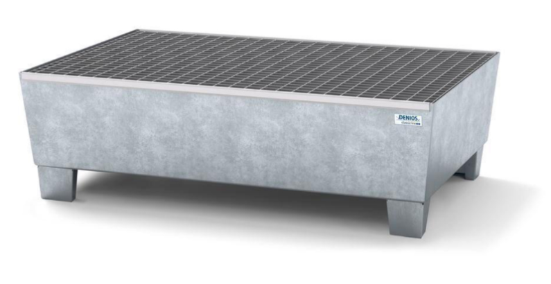 Wanna wyłapująca pod 2 beczki, cynkowana, z rusztem