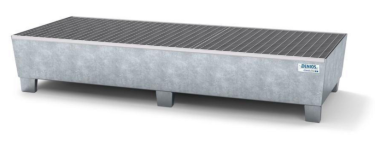 Wanna wyłapująca pod 3 beczki, cynkowana, z rusztem